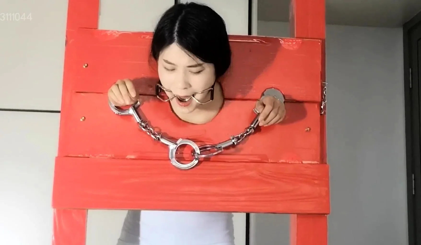chinese girl with heavy cuffed