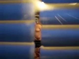 Peeping on a naked neighbor woman