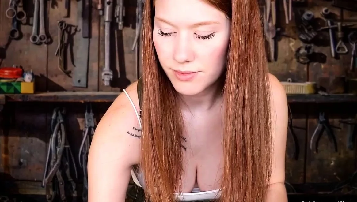 Ginger ASMR Mechanic Fixes You Nude Video