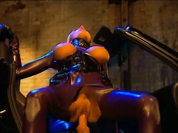 Latex lady Brianna Banks pulls her ass cheeks apart for a big dick