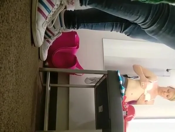 Blonde teen 18+ caught in change room