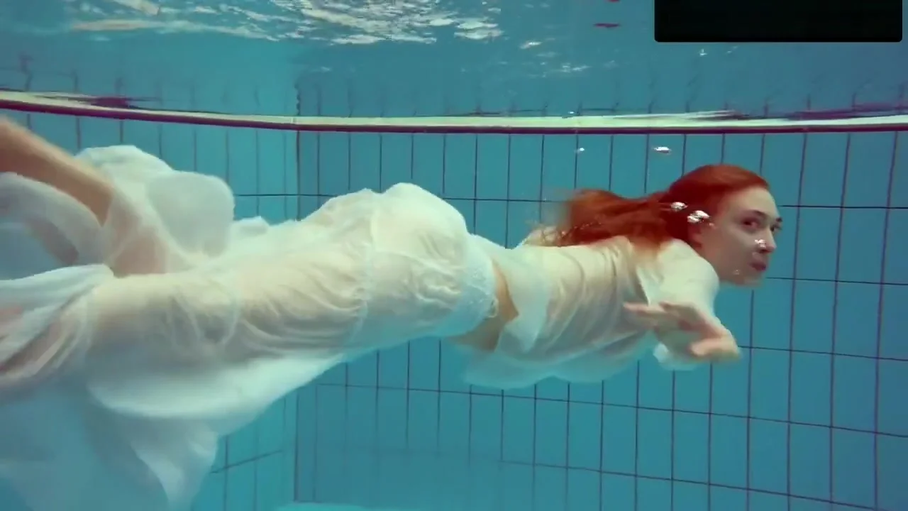Redhead Diana Hot And Horny In A White Dress