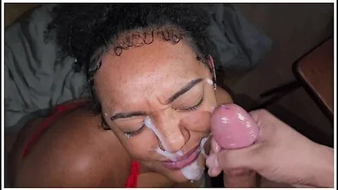 Sexy Thick Ebony Squirts All Over My White Dick And Takes A Huge Facial!