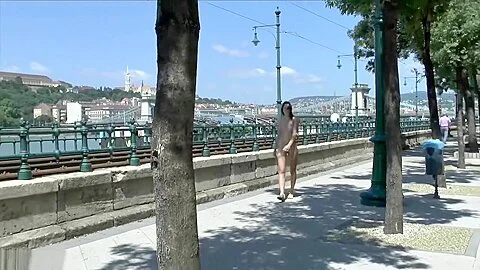Eurobabe Aika May walking nude in public
