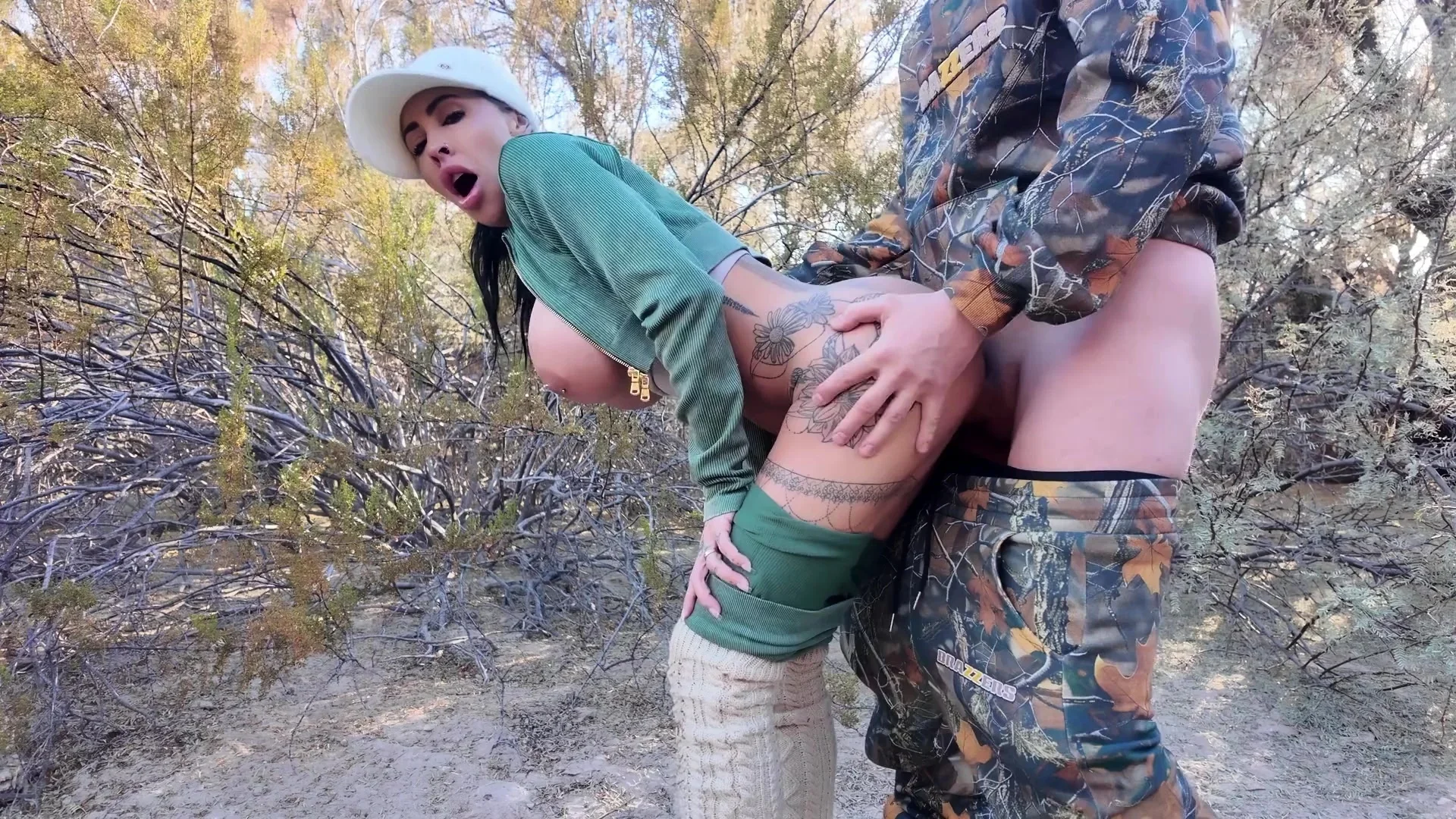 Danae Mari Gets caught by stranger on hike