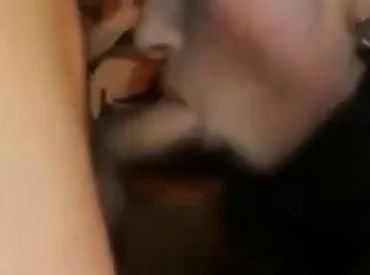 Double Cum in Her Mouth - Amateur Threesome Close-Up