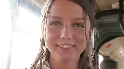 Girl Spoils with a member in public transport