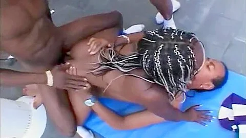 Super Fit EBONY TEEN GANGBANG DP