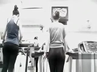 Attractive teen 18+ working out her hypnotic butt