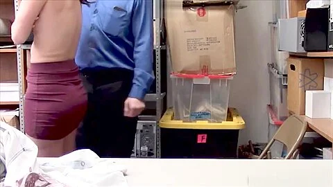 Unlucky chick caught and punish fucked by a mall cop
