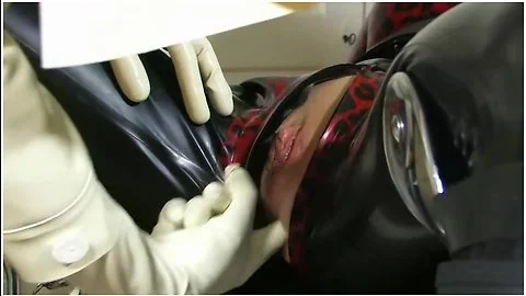 Bizarre White Rubber Nurse Leila