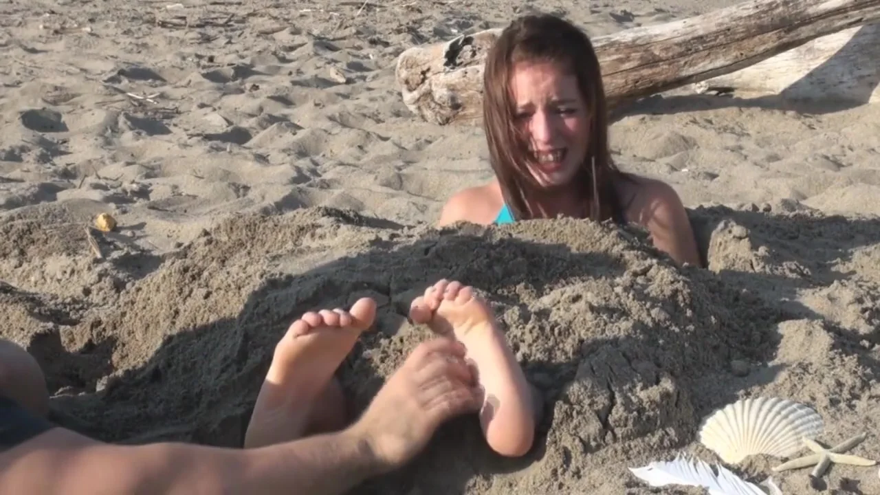 Sierra buried tickling feet