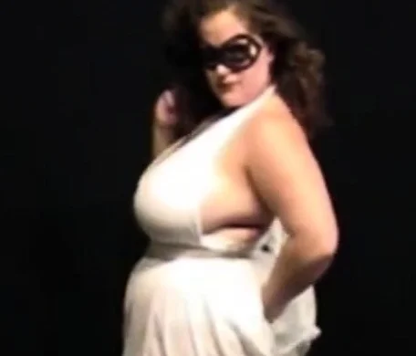 Big-Titted BBW Strips Out of Her White Dress
