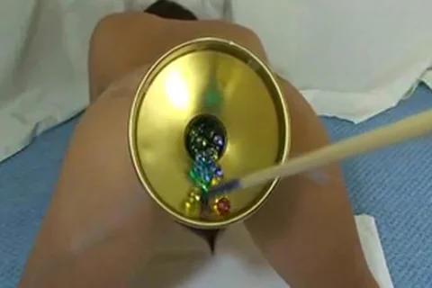 Elmer wife extreme glass balls to fill her ass