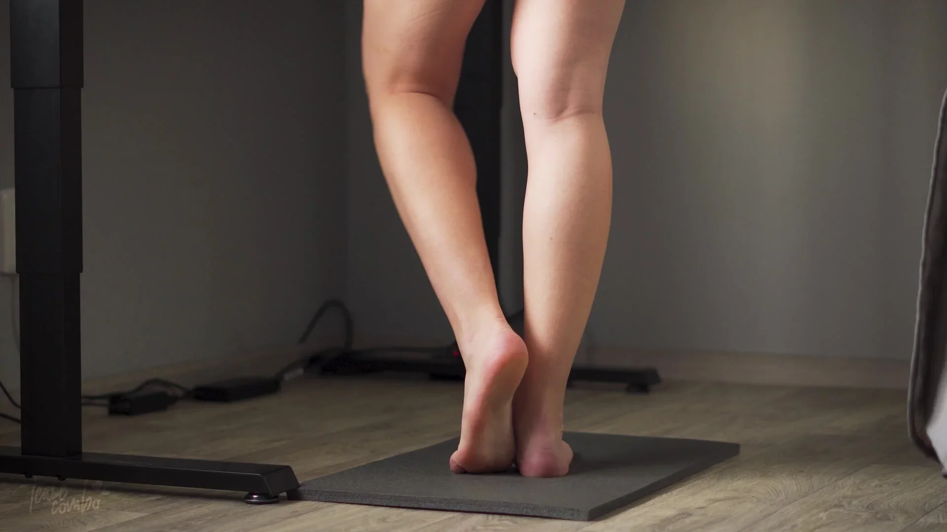 Watching teen 18+ Calves At Standing Desk