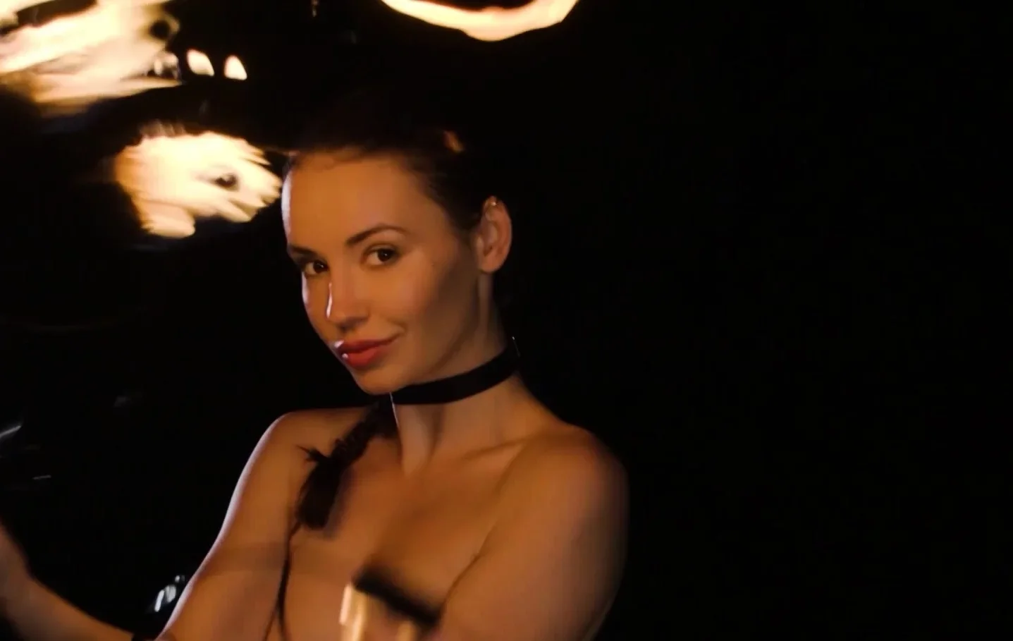 Czech MILF beauty playing with fire