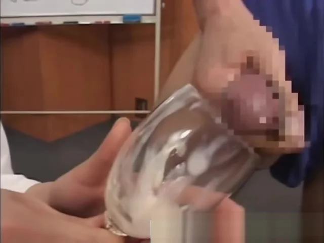 Real asian teen 18+ drinks cum from glass in amateur groupsex