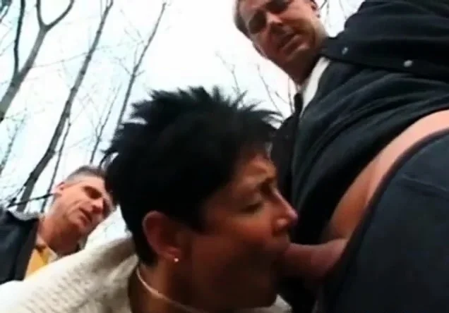 Dogging - mature wife fuck by 2 Men's near the forest