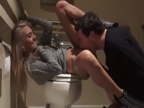 Slutty girl fucked by a stranger in restroom