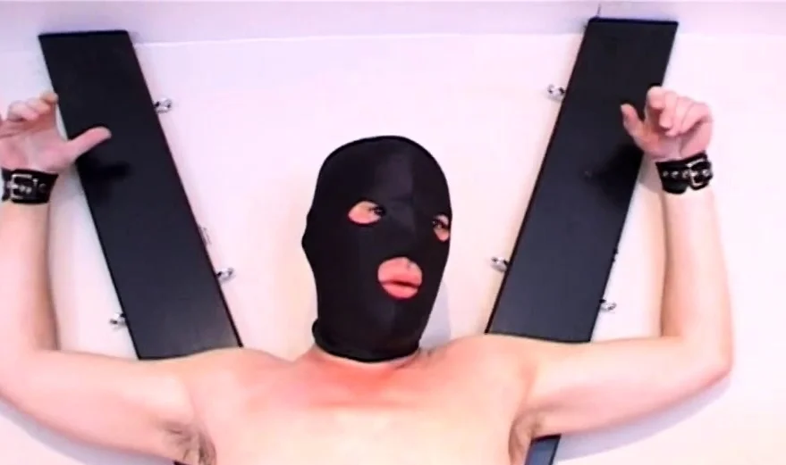 Cage slave is out today for torture