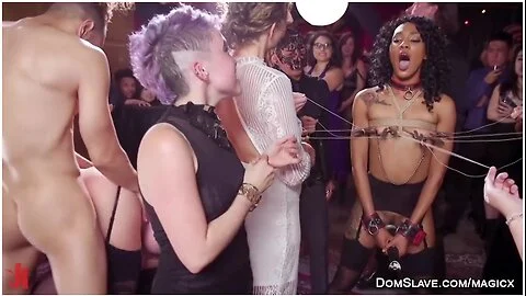 Slave Fucked In Bondage At Swinger Orgy Party