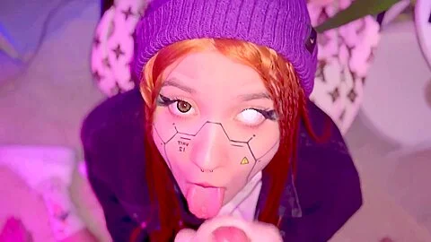 Cyberpunk Slut Sucked Me Dry And Get Cum In Her Mouth Pov